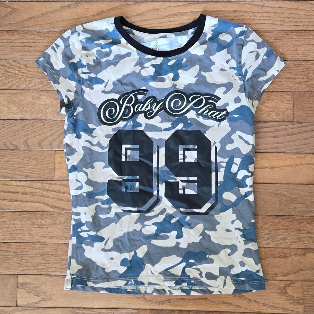 Baby phat 99 green camo baby tee shirt medium